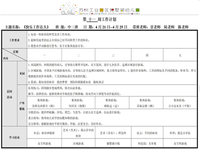 第十一周周计划