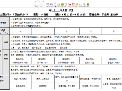 第十一周周计划