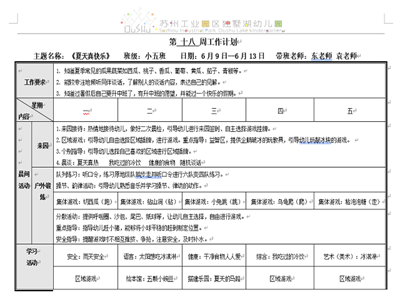 第十八周周计划