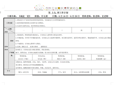 第十九周周计划