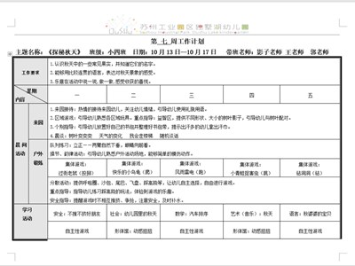 第七周周计划