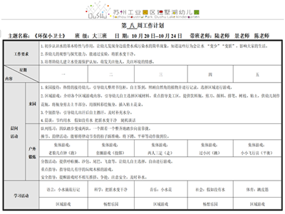 第八周周计划