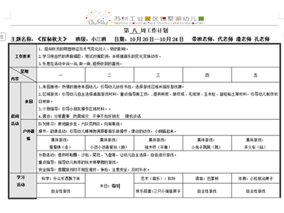 第八周周计划