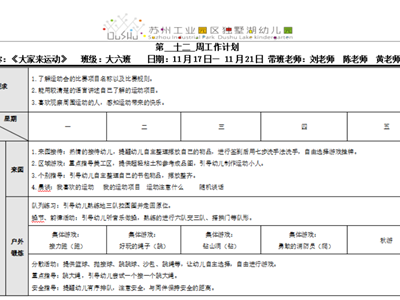第十二周周计划